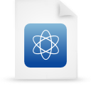 File, document, paper, blue icon