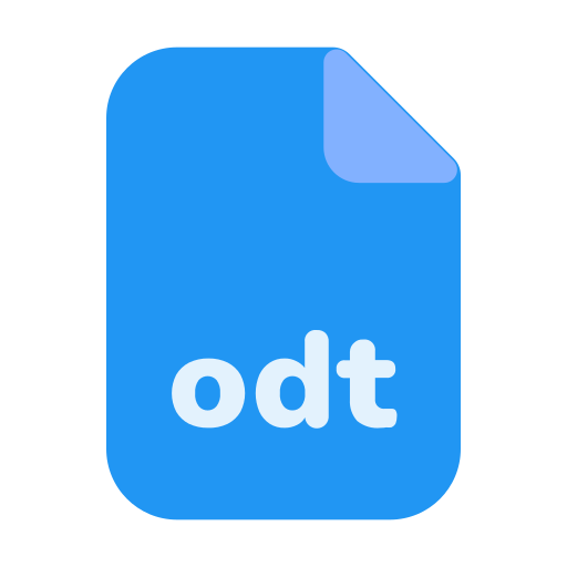 Ext, odt, office, file, format, document, word icon