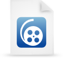 File, paper, document, blue icon