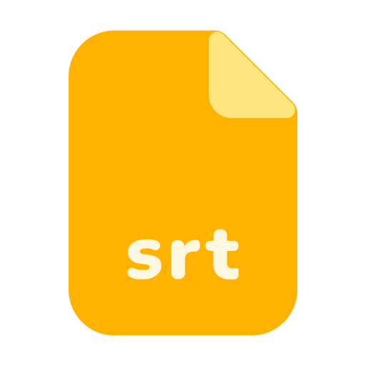Ext, srt, subtitle, video, file, format, document icon