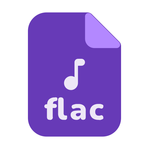 Ext, flac, loseless, audio, music, file, format icon