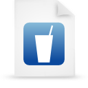 File, document, paper, blue icon
