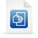 Blue, document, paper, file icon
