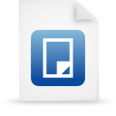 File, document, paper, blue icon