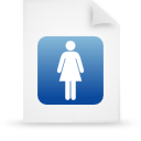 File, document, paper, blue icon