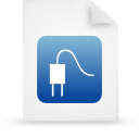 File, document, paper, blue icon