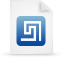 File, document, paper, blue icon