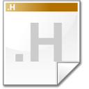 .h, file, document icon