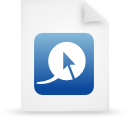 File, document, paper, blue icon