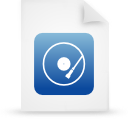 File, document, paper, blue icon