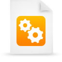 File, document, paper, orange icon