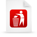 File, document, paper, red icon