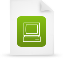 File, document, paper, green icon