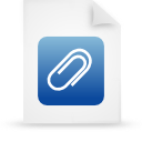 File, document, paper, blue icon