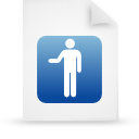 File, document, paper, blue icon