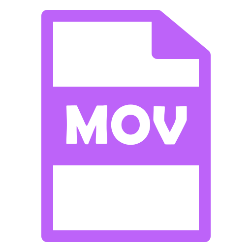 Mov, file, format, document icon