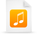 File, document, paper, orange icon