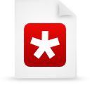 File, document, paper, red icon