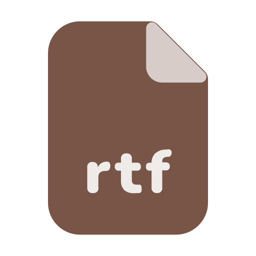 Ext, rtf, notepad, wordpad, file, format, document icon