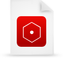 File, document, paper, red icon