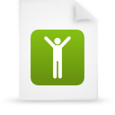 File, document, paper, green icon