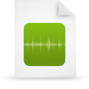 File, document, paper, green icon