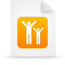 File, document, paper, orange icon