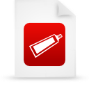 File, document, paper, red icon