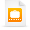 File, document, paper, orange icon