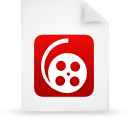 File, document, paper, red icon