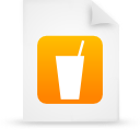 File, document, paper, orange icon