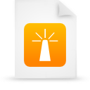 File, document, paper, orange icon