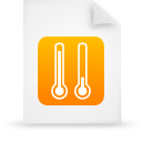 File, document, paper, orange icon