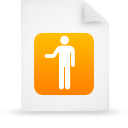 File, document, paper, orange icon