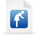 File, document, paper, blue icon