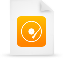 File, document, paper, orange icon