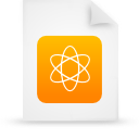File, document, paper, orange icon