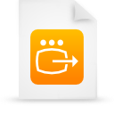 File, document, paper, orange icon