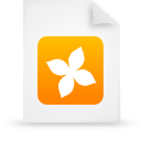 File, document, paper, orange icon