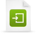 File, document, paper, green icon