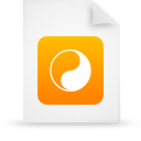 File, document, paper, orange icon