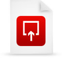 File, document, paper, red icon