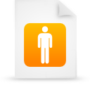 File, document, paper, orange icon