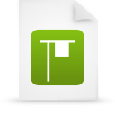 File, document, paper, green icon