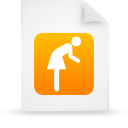 File, document, paper, orange icon