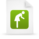 File, document, paper, green icon