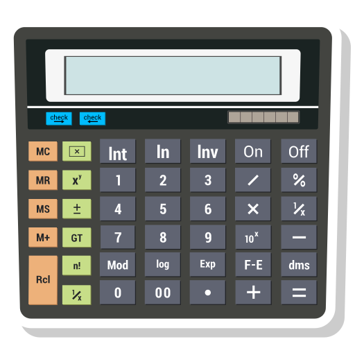 Calculator, math, value icon