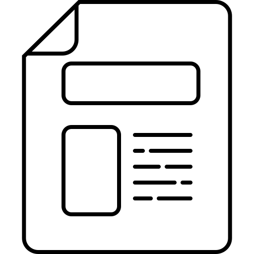 Document, file, folder, media icon