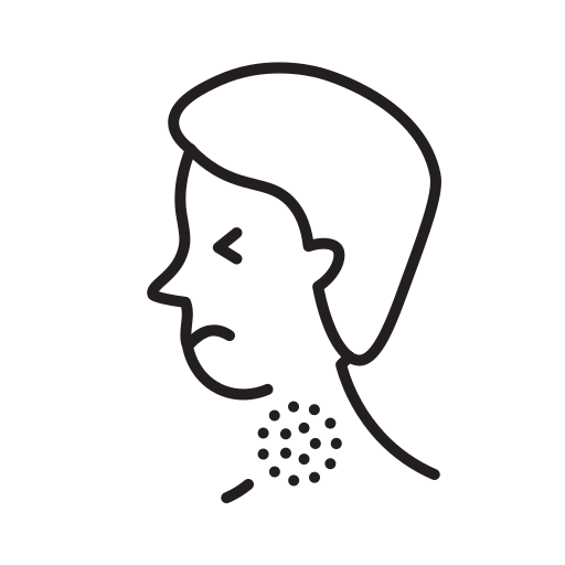 Coronavirus, covid, sore icon