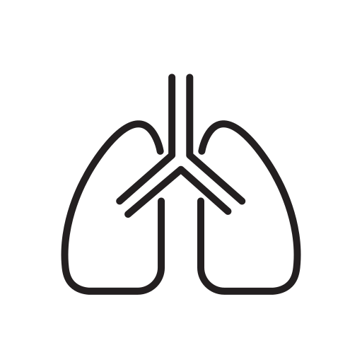 Lungs, coronavirus, covid icon